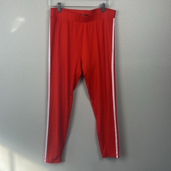 Feathers Red/White Track Pants Elastic Waist/Pull-On Leggings Joggers Lounge XL - Picture 2 of 9